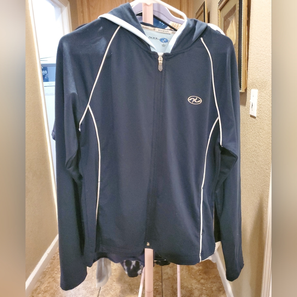 Navy Full-Zip Hooded Jacket